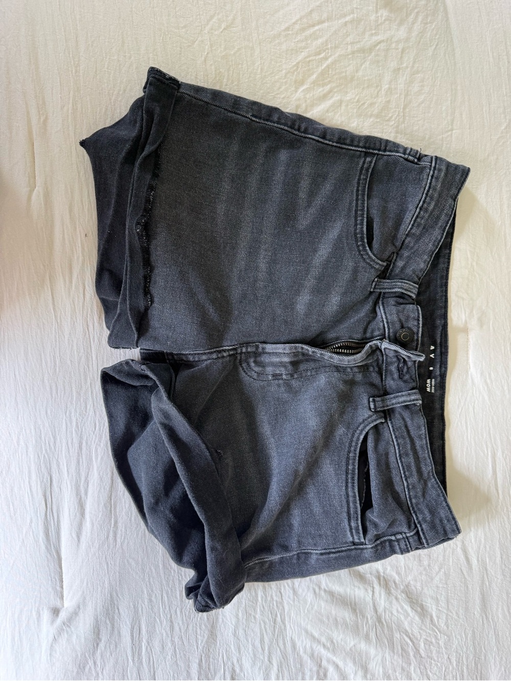 Old Navy Black Denim Roll-Cuff Women's Shorts
